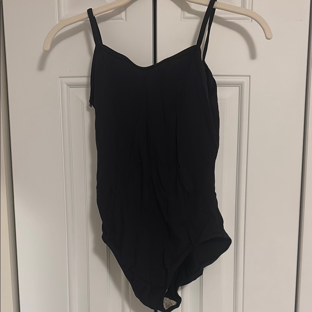 Black Spaghetti Strap Bodysuit